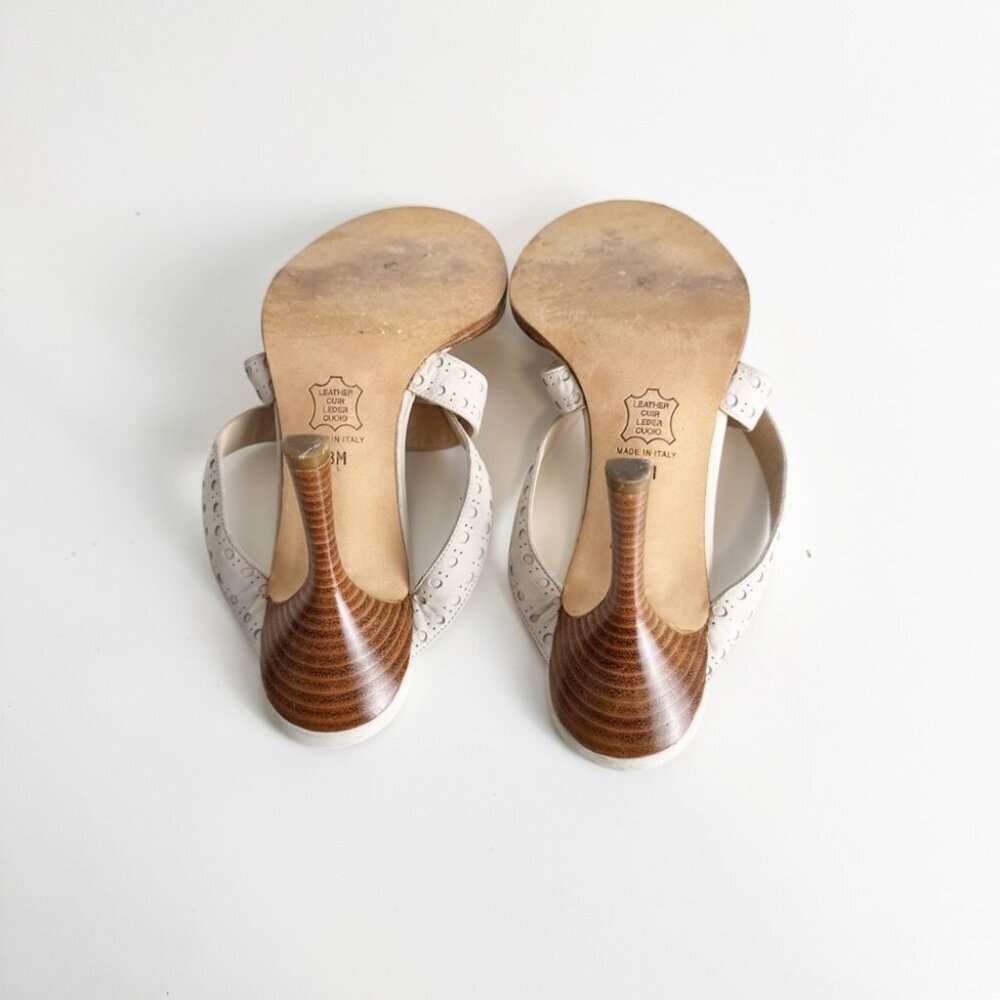 Michael Kors Collection strappy mule heel sandal suede size 8 - Picture 5 of 6
